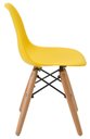 Ver imagem 3 de Cadeira Infantil Eiffel Polipropileno Amarelo Base Madeira - 37734