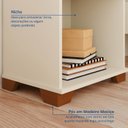 Ver imagem 6 de Mesa de Cabeceira 1 Gaveta e Nicho Ananda CabeCasa MadeiraOriginals Branco