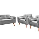 Ver imagem 2 de Conjunto Moderno Luma Sofá Living 2 Lugares + 2 Poltronas Decoração Sala, Recepção
