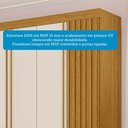 Ver mais imagens de Guarda-roupa Casal Ripado 6 Portas 6 Gavetas 100% MDF 230cm Magnólia Espresso Móveis