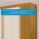 Ver mais imagens de Guarda-Roupa Casal Ripado 6 Portas 6 Gavetas 100% MDF 230cm Magnólia Espresso Móveis Off White/Cinamomo