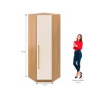 Ver imagem 6 de Guarda-Roupa Modulado Canto Oblíquo 1 Porta San Diego Yescasa Marrom/Tauari Ambar/Off White