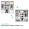 Guarda-roupa Casal 230,10cm 6 Portas Ripado 6 Gavetas 100% Mdf Magnólia Espresso Móveis - 5