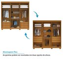 Ver imagem 5 de Guarda-Roupa Casal Ripado 6 Portas 6 Gavetas 100% MDF 230cm Magnólia Espresso Móveis Marrom/Cinamomo