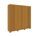 Ver imagem 2 de Guarda-roupa Casal 230,10cm 6 Portas Ripado 6 Gavetas 100% Mdf Magnólia Espresso Móveis