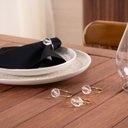 Ver imagem 5 de Kit 4 Anéis para Guardanapos 4cm X 3cm Cristalino Argola Decoração Dourado