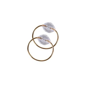 Kit 4 Anéis para Guardanapos 4cm X 3cm Cristalino Argola Decoração Dourado