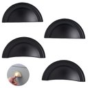 Ver imagem 1 de Puxador Concha Grenade Preto Fosco Torralba 64mm 4 Unidades