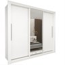 Guarda-roupa Casal 3 Portas 1 Porta Espelhada Milão Yescasa 100% MDF - 3