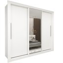 Ver imagem 3 de Guarda-Roupa Casal 3 Portas 1 Porta Espelhada Milão 100% MDF Yescasa Branco