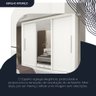 Guarda-roupa Casal 3 Portas 1 Porta Espelhada Milão Yescasa 100% MDF - 7