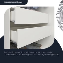 Guarda-roupa Casal 3 Portas 1 Porta Espelhada Milão Yescasa 100% MDF - 9