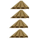 Ver imagem 5 de Painel Ripado de PVC 4 Barras de 2,70MX15CM (1,62m²) Bariri
