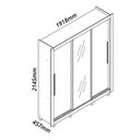 Ver imagem 4 de Guarda-Roupa Casal 3 Portas 1 Porta Espelhada com Pés Milão 100% MDF Yescasa Branco