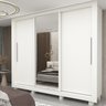 Guarda-roupa Casal 3 Portas 1 Porta Espelhada com Pés Milão Yescasa 100% MDF - 1