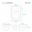 Ver imagem 3 de Assento Sanitario Almofadado Carrara Creme para Vaso Deca