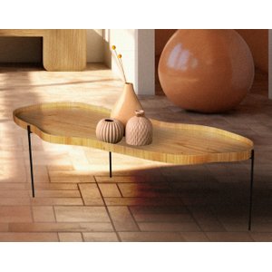 Mesa de Centro para Sala de Estar Formato Orgânico Lotus