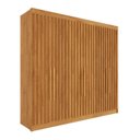 Ver imagem 2 de Guarda-Roupa Casal 6 Portas Ripadas 100% MDF Potente Marrom/Peroba