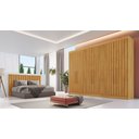 Ver imagem 1 de Guarda-Roupa Casal 6 Portas Ripadas 100% MDF Potente Marrom/Peroba