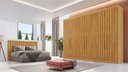 Ver imagem 1 de Guarda-Roupa Casal 6 Portas Ripadas 100% MDF Potente Marrom/Peroba
