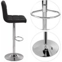 Ver imagem 6 de Kit 4 Banquetas Alta Cozinha Bar Balcão Bancada Americana Giratória Gomos Pu - Preta