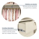Ver imagem 7 de Guarda Roupa Casal 6 Portas Ripadas 6 Gavetas 100% MDF Potente Branco/Off White