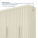 Ver imagem 6 de Guarda Roupa Casal 6 Portas Ripadas 6 Gavetas 100% MDF Potente Branco/Off White