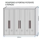Ver imagem 3 de Guarda-Roupa Casal Potente 6 Portas Branco/Off White