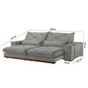 Ver imagem 4 de Sofá Turim Linho 02 Módulos de 120cm B25cm Meu Sofá Online A230 Linho Cinza