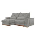 Ver imagem 6 de Sofá Turim Linho 02 Módulos de 120cm B25cm Meu Sofá Online A230 Linho Cinza