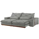 Ver imagem 5 de Sofá Turim Linho 02 Módulos de 120cm B25cm Meu Sofá Online A230 Linho Cinza