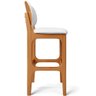 Banqueta Alta Bar Cozinha Sala Jantar Fixa Betta L02 Imbuia Corano Branco - Lyam Decor - 6