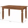 Mesa 120 Cm com 4 Cadeiras Sala de Jantar  100% Madeira Maciça  - 6