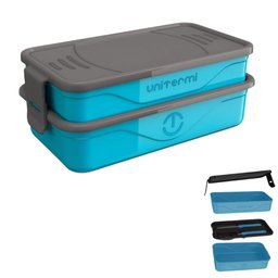 Marmita Térmica Azul Unitermi 1,3l - Pp/inox - Divisória - 1