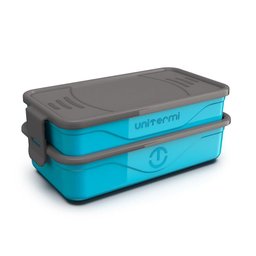 Marmita Térmica Azul Unitermi 1,3l - Pp/inox - Divisória - 3