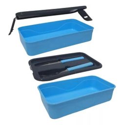 Marmita Térmica Azul Unitermi 1,3l - Pp/inox - Divisória - 2