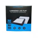 Ver imagem 2 de Painel Flat Led 24w Sobrepor Preto Neutro 4000k