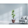 Planta Artificial Árvore Yucca 1,60m Kit + Vaso Redondo D. Grafiato Marrom 40cm - 2