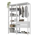 Ver imagem 2 de Armário Multiuso de Lavanderia Modulado 135cm 2 Peças Multimóveis Mp5058 Branco