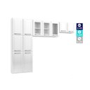 Ver imagem 3 de Cozinha Modulada Completa Topázio 3 Peças (2 Armários + 1 Paneleiro) CPT123 Branco/Preto - Telasul