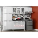 Ver imagem 5 de Cozinha Modulada Completa Topázio 3 Peças (2 Armários + 1 Paneleiro) CPT123 Branco/Preto - Telasul