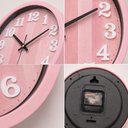 Ver imagem 5 de Relógio de Parede Analógico Moderno Números Grandes Silencioso Rosa 30cm Redondo Yeet