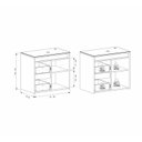 Ver imagem 3 de Gabinete para Banheiro em Madeira Kyoto 60 Branco/Jequitiba/Offwhite