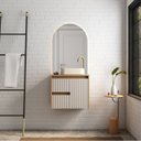 Ver imagem 1 de Gabinete para Banheiro em Madeira Kyoto 60 Branco/Jequitiba/Offwhite