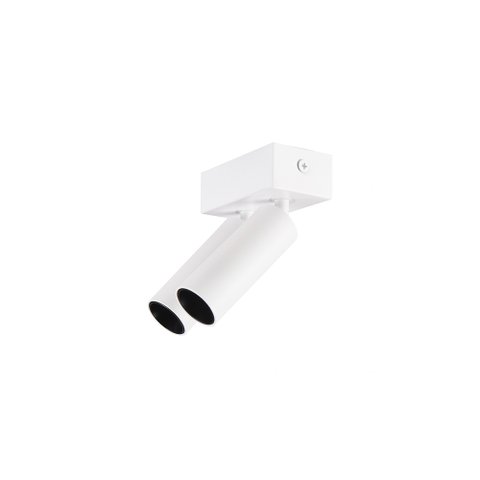 Spot Direcionável de Sobrepor Nordecor Kona Duplo Led Alto Irc 97 Bivolt Branco 2700k Luz Amarela 65