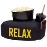 Almofada Cinema Relax C/ Suporte Baldinho Preto E Amarelo - 1