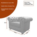 Ver imagem 3 de Poltrona Maísa 125cm Couro Capuccino - Sallar Home
