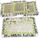 Ver imagem 2 de Kit 4 Peças Descanso de Panela Esteira Sisal Amarelo Neon