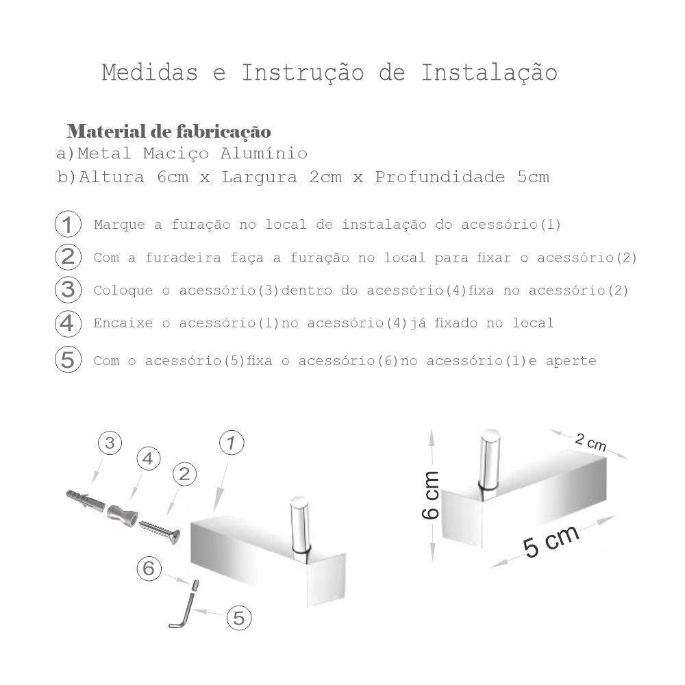 Cabide Suporte Toalhas Metal Prátika Grego Metal - 2