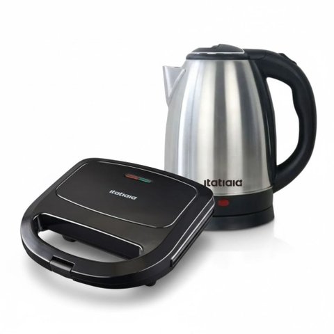 Kit Itatiaia Chaleira Elétrica 1,8l e Grill/sanduicheira Essencial 750w